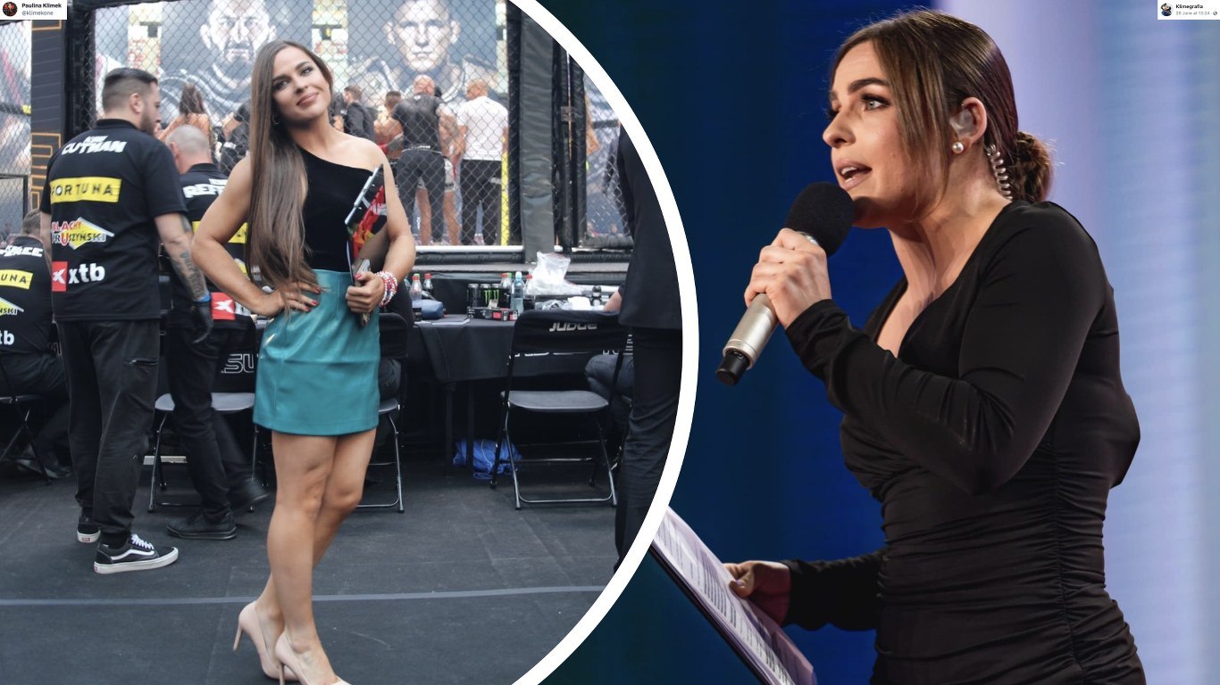 Paulina Klimek na scenie z zawodnikami